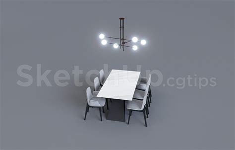 10024 Free Sketchup Dining Table Model Download