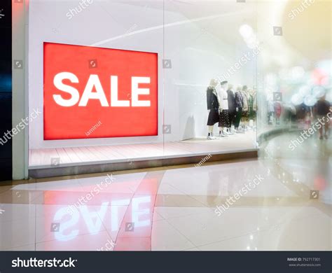 Sale Signs Shop Windowsale Promotion Notice Stock Photo 792717301