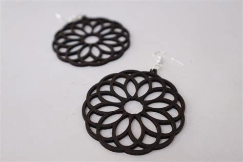 Laser Cut Mandala Earrings Dxf File Arabic Cnc