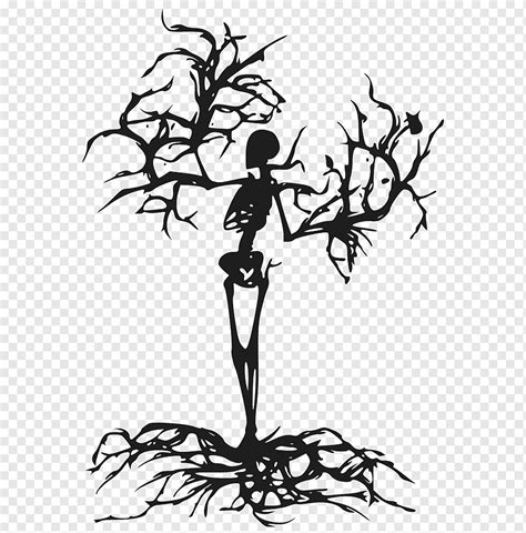 Tree of life Drawing Death, Dead Tree Cartoon, leaf, branch, monochrome ...