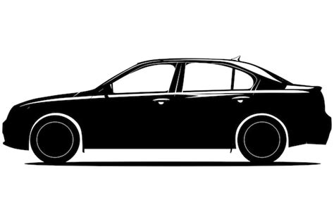 Premium Vector Sedan Car Silhouette Vector