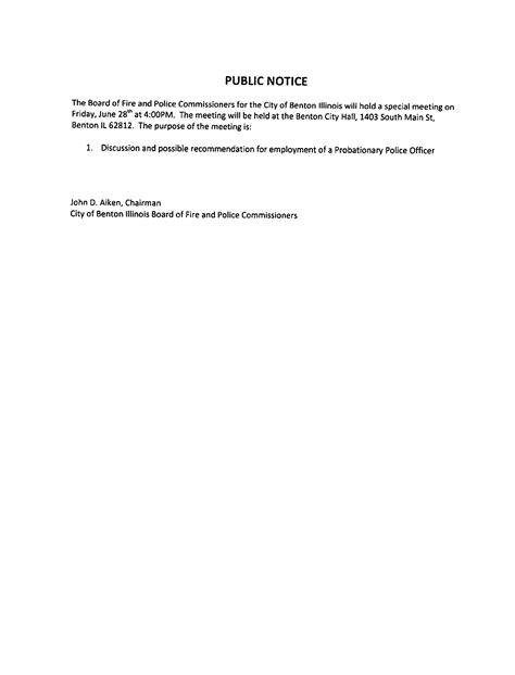 Special Called Police and Fire Merit Board Meeting | Welcome to the