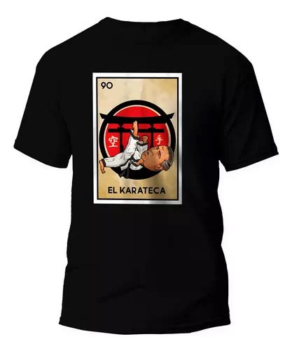 Playera Negra Loteria Mexicana El Karateca De Septiembre Mercadolibre