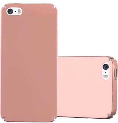 Cadorabo Hoesje Voor Apple IPhone 5 5S SE 2016 In METAAL ROSE GOUD