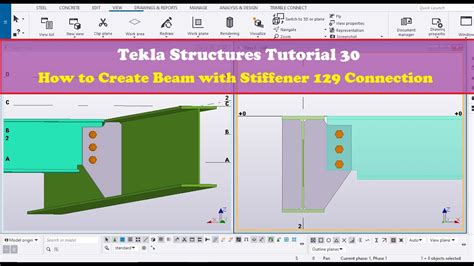 Tekla Structures Tutorial 30 How To Create Beam With Stiffener 129