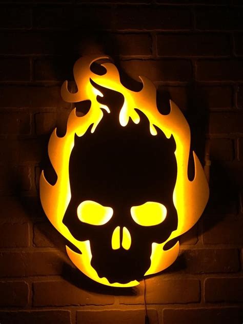 New Illuminated Ghost Rider Spirit Of Vengence Comicbook Etsy Ghost