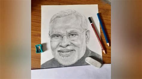 How To Draw Pm Narendra Modi Ji Step By Stepfull Sketch Nd Shadind