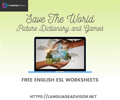 Save The World Worksheets On Vocabulary