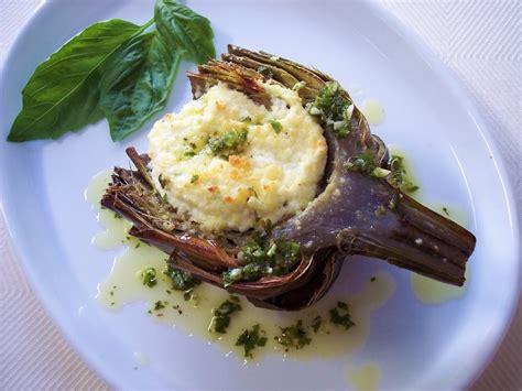 Ricotta Stuffed Artichokes With Lemon Herb Oil Proud Italian Cook