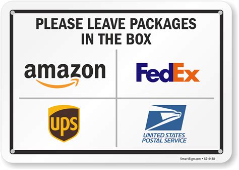 Please Leave Packages In The Box Sign Sku S