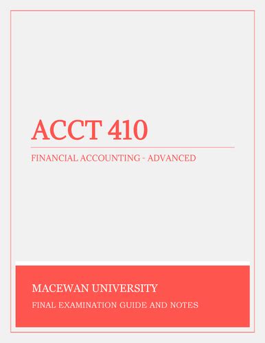 Acct Financial Accounting Advanced Pages Macewan University