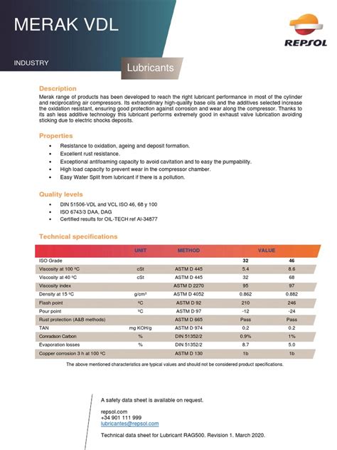 Repsol Merak VDL PDF | PDF | Lubricant | Corrosion