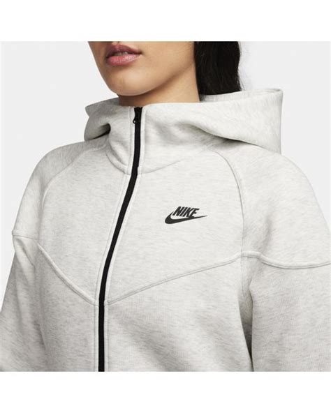 Nike Sportswear Tech Fleece Windrunner Full Zip Hoodie In Gray Lyst