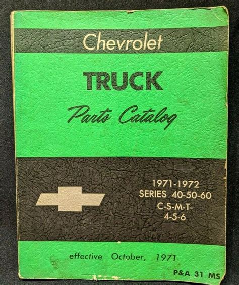 1972 Chevy Truck Parts Catalog