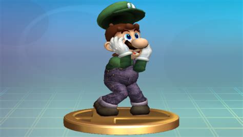 File Luigi Unused Trophy Brawl Png SmashWiki The Super Smash Bros Wiki