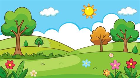 Fondo De Paisaje De Primavera Ilustraci N Vectorial Simple Ilustraci N