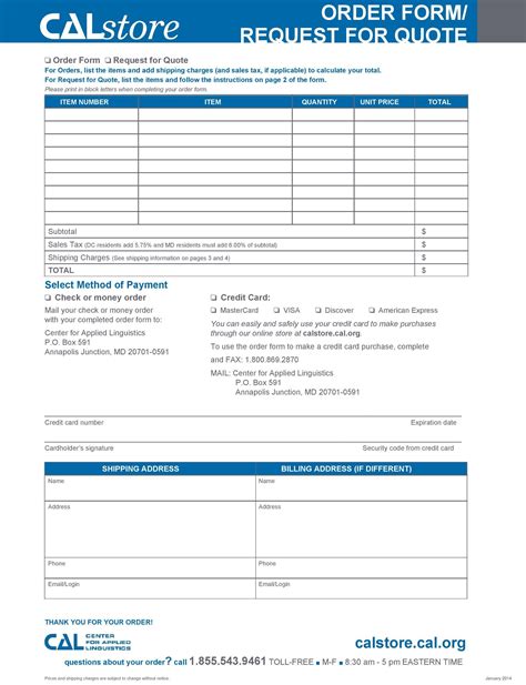 Simple Request For Quote Templates Forms Templatelab