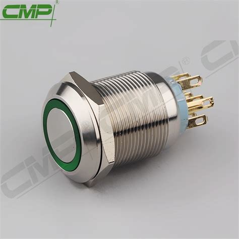 CMP Momentary Or Latching Push Button Double Pole Double Throw Light