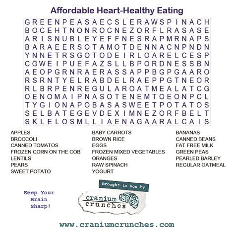 4 Best Images Of Heart Disease Word Scramble Printable Healthy Eating