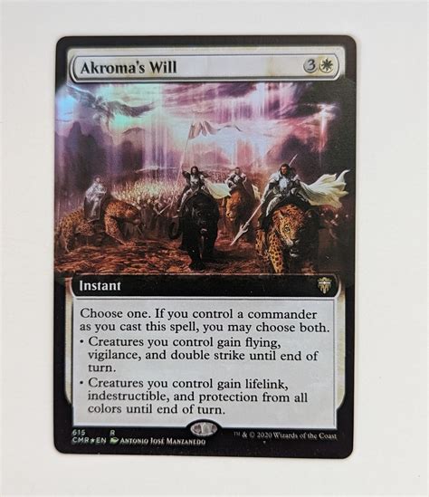 Foil Akroma S Will Extended Art From Commander Legends Mtg Proxy