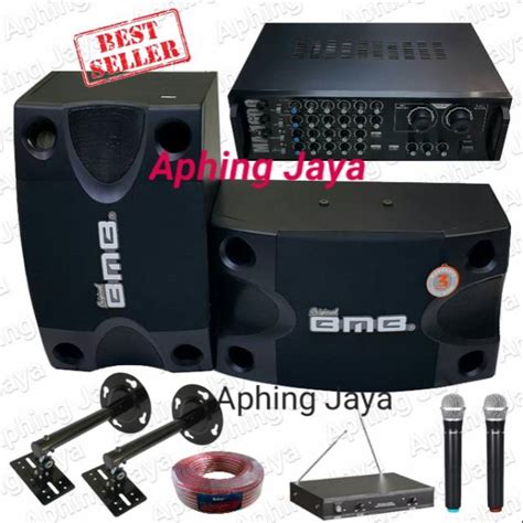 Jual Paket Karaoke Sound System Speaker BMB 8inch Amplifier MA 1600