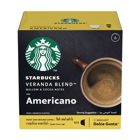 Starbucks Veranda Blend Americano By NESCAFE DOLCE GUSTO Blonde Roast Coffee Capsules
