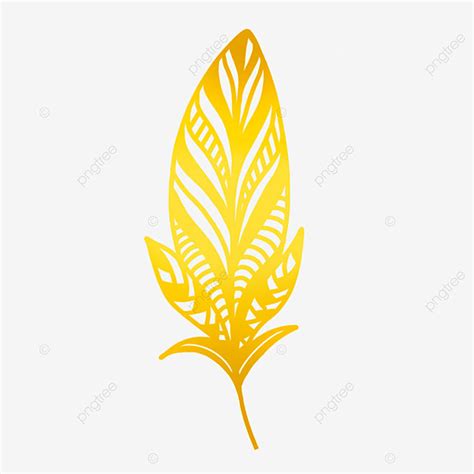 Golden Lace Png Transparent Golden Hollow Feathers With Small Lace