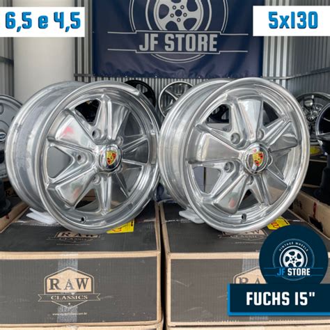 Roda Porsche Fuchs Aro Duas Talas E Polidas Furos