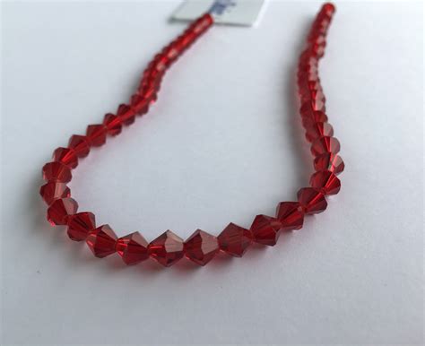 Chinese Crystal Bicone 6mm Light Siam Red Colour 41 3 8 9 I