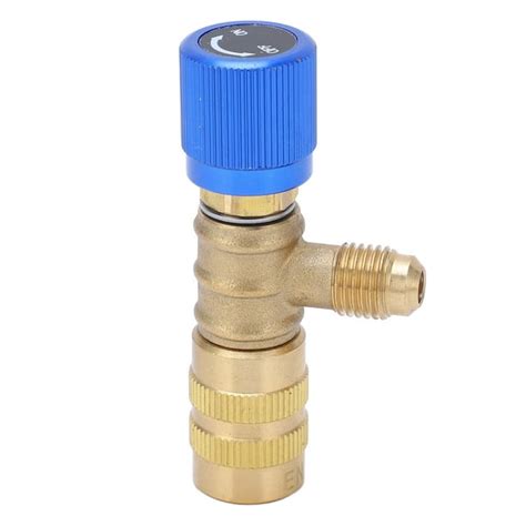 Refrigerant Charging Valve Brass Control Valve 14in Thread Refrigerant Safe Adapter For R22