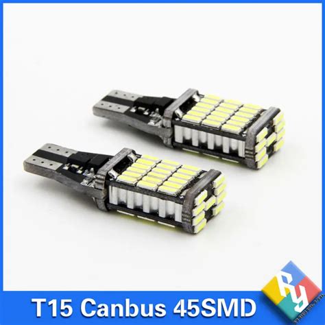 10pcs Canbus Led W16W LED CANBUS T15 45led 4014smd Chip LED High Power