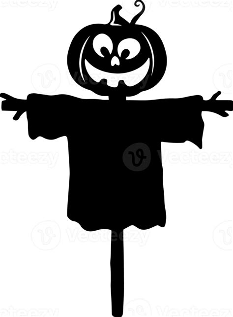 Scarecrow Silhouette Halloween 12498048 PNG