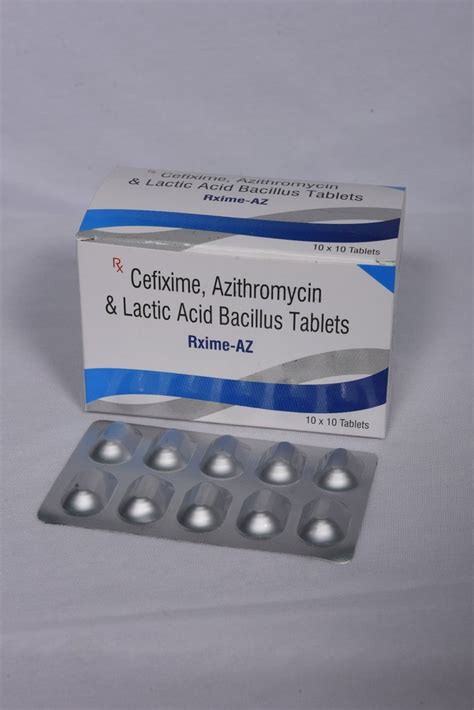 Rexime Az Cefixime Azithromycin Lactic Acid Bacillus Tablets Mg At