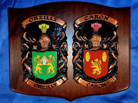 Double Family Crest Plaque - Large (16*14 inch)