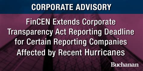 FinCEN Extends Corporate Transparency Act Reporting Deadline For