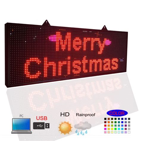 Programmable Led Sign Full Color 39 X14 High BrightnessP10mm Outdoor