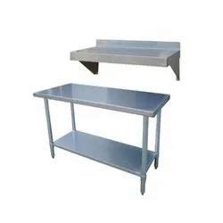 Mirror Finish Rectangular Stainless Steel Table For Restaurant At Rs