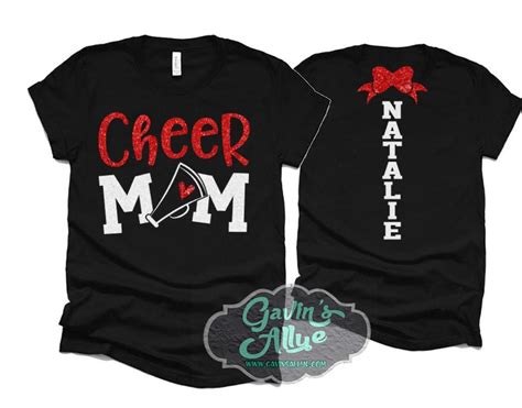 Glitter Cheer Mom Shirt Cheer Shirt Cheer Bling Cheer Etsy