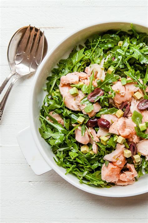 Salmon Arugula And Avocado Salad Recipe — The Mom 100