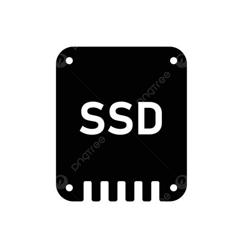 Illustration Of A Vector Icon For Solid State Drive Ssd Vector File Equipment Isolated Png