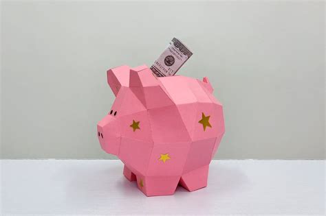 Diy Papercraft Piggy Banknursery Decorbabyshower Decordiy Etsy