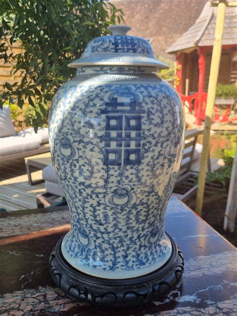 Proantic Important Potiche Covered In Blue And White From China