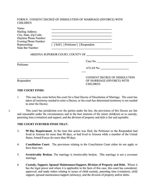 Consent Decree For Divorce Fill Online Printable Fillable Blank Pdffiller