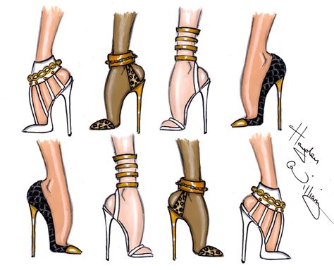 Shoes, high-heeled #fashion #illustration / Scarpe, tacchi alti #illustrazioni #moda - by Hay ...