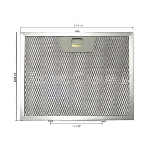 Filtro Metallico Antigrasso Cappa Faber Franke Electrolux Smeg