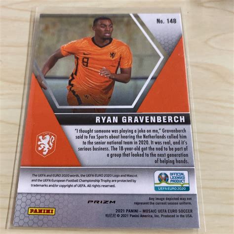 Panini Mosaic Euro 2020 Ryan Gravenberch Netherlands Silver Prizm