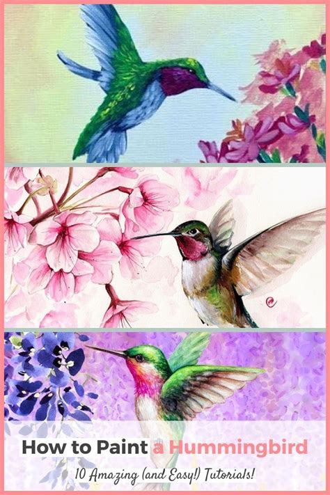 The 10 Best Tutorials On How To Paint A Hummingbird Easy Step By Step