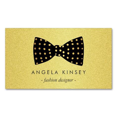 Modern Black And Gold Glitter Dots Ribbon Bow Business Card Zazzle Ribbon Bows Wedding