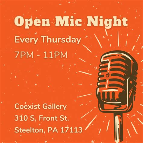 Open Mic Night Coexist Gallery