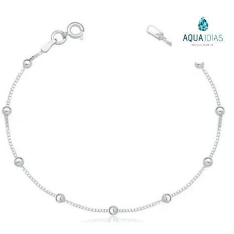 Pulseira Prata 925 Bolinha Prata Legitima Shopee Brasil